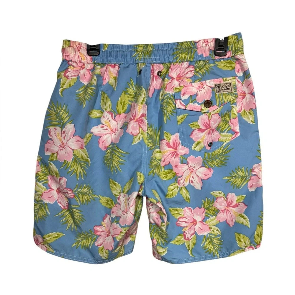 Polo Ralph Lauren Flower Print Swim Trunks Size Medium